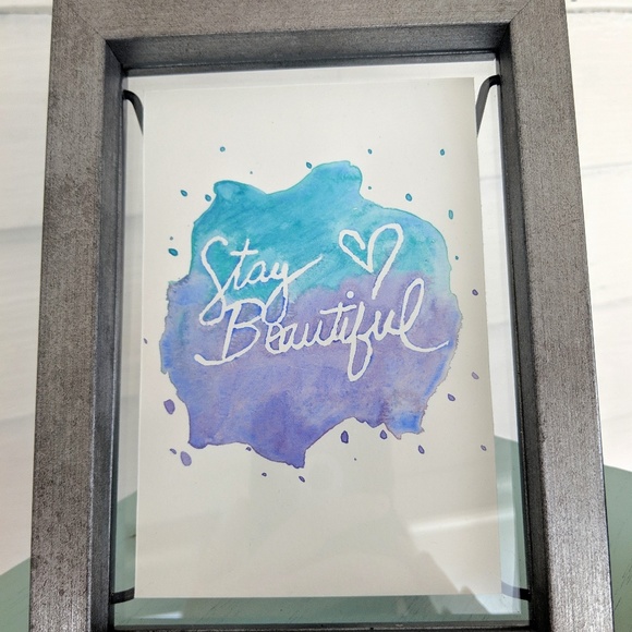 Accents Hand Painted Watercolor Painting Silver Frame Poshmark